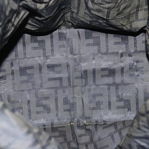 FENDI Zucca Canvas Tote Bag Black Brown Auth ep4488 - Picture 11 of 16